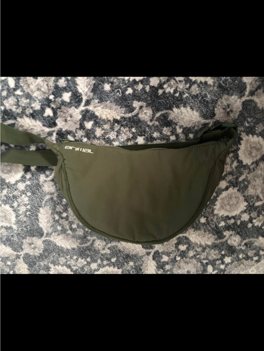 Animal Olive Green Half-Moon Sling Bag